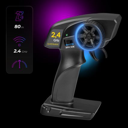 Overmax - radio-ohjattava RC-driftauto X-DRIFT 1000 mAh keltainen/violetti