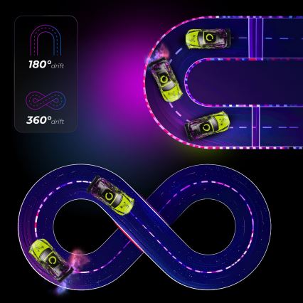 Overmax - radio-ohjattava RC-driftauto X-DRIFT 1000 mAh keltainen/violetti