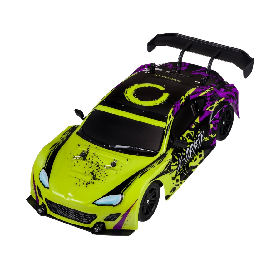 Overmax - radio-ohjattava RC-driftauto X-DRIFT 1000 mAh keltainen/violetti
