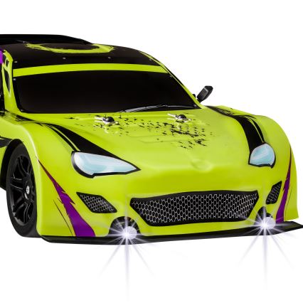 Overmax - radio-ohjattava RC-driftauto X-DRIFT 1000 mAh keltainen/violetti