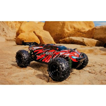 Overmax - 2-in-1 kauko-ohjattava RC-auto X-MONSTER 3.5 1700 mAh musta/punainen/vihreä