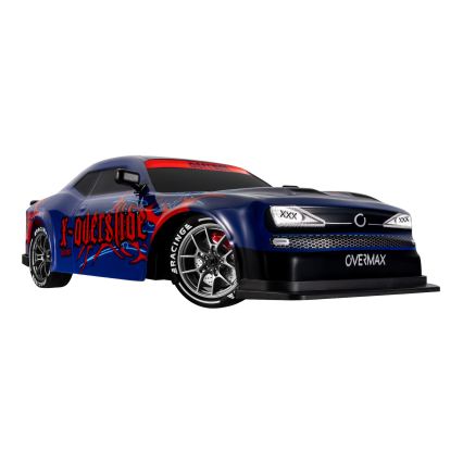 Overmax - kauko-ohjattava RC-drift-auto 2-in-1 X-OVERSLIDE 1000 mAh musta/vihreä/sininen/punainen