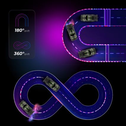 Overmax - kauko-ohjattava RC-driftauto X-OVERSLIDE, 1000 mAh, musta/vihreä/sininen/punainen