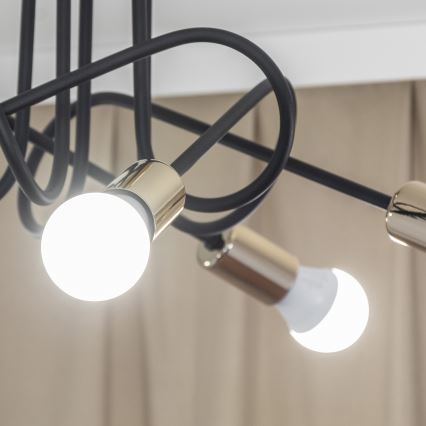 OXFORD pinnalle asennettava kattokruunu 5xE27/15W/230V kultainen/musta