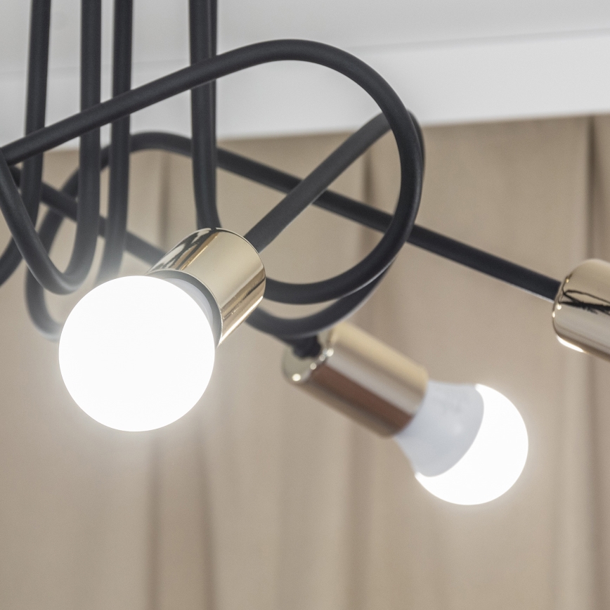 OXFORD pinnalle asennettava kattokruunu 5xE27/15W/230V kultainen/musta