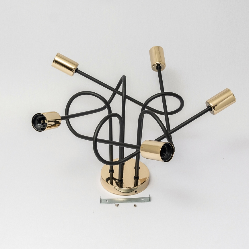 OXFORD pinnalle asennettava kattokruunu 5xE27/15W/230V kultainen/musta