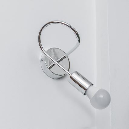 OXFORD-seinävalaisin 1xE27/15W/230V kiiltävä kromi