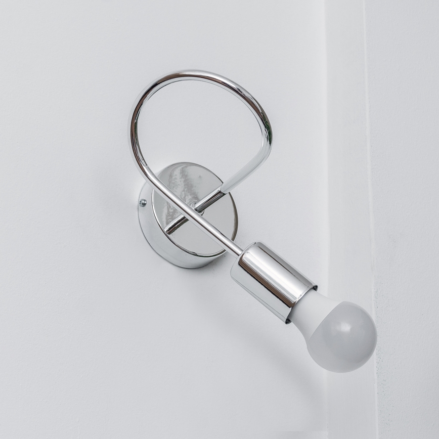 OXFORD-seinävalaisin 1xE27/15W/230V kiiltävä kromi