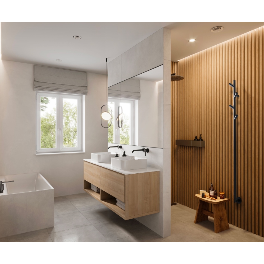 P.M.H. LS1B - Sähköinen pyyhekuivain LISA 24 W/230 V, 170 cm, IP44, musta