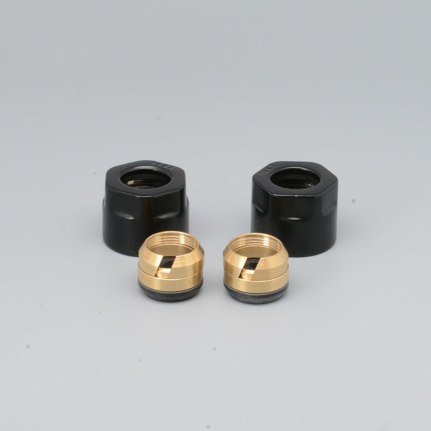 P.M.H. M15B4024 - Puristusliitin venttiilille VISION/INTER, musta/kupari, 15 mm