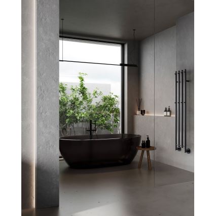 P.M.H. MO1B-RK - Sähköinen pyyhekuivain MONA 93W/230V 153,3 cm IP44 musta