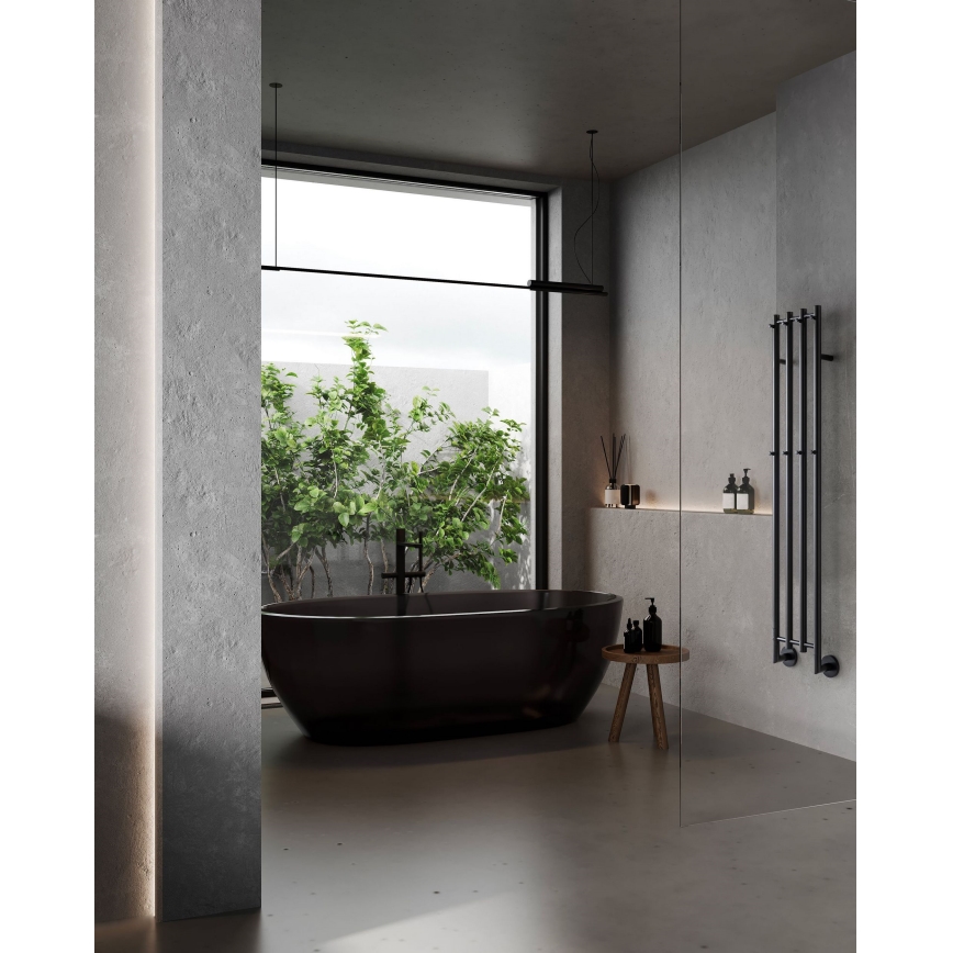 P.M.H. MO1B-RK - Sähköinen pyyhekuivain MONA 93W/230V 153,3 cm IP44 musta