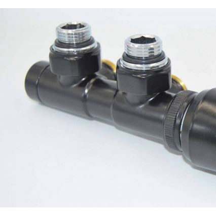 P.M.H. TERM-RB-EK - TERM-termostaattipäällä varustettu venttiili, oikea/musta