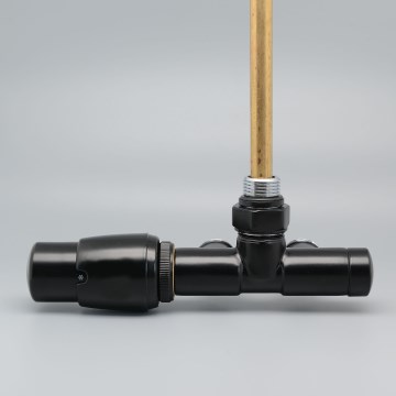 P.M.H. UNIKO-LB-EK - UNIKO-venttiili termostaattipäällä, vasen/musta