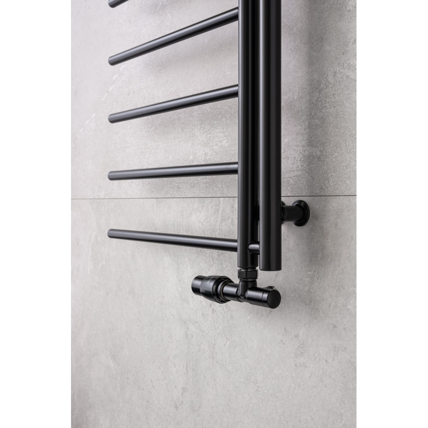 P.M.H. UNIKO-LB-EK - UNIKO-venttiili termostaattipäällä, vasen/musta