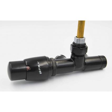 P.M.H. UNIKO-LB-EK - UNIKO-venttiili termostaattipäällä, vasen/musta