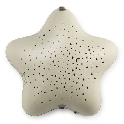 PABOBO - Projector with a melody STAR 3xAA beige