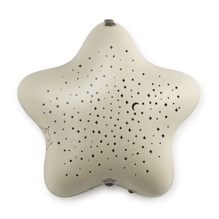 PABOBO - Projector with a melody STAR 3xAA beige