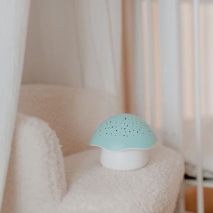 PABOBO - Projektori melodialla STAR MUSHROOM 3xAA sininen