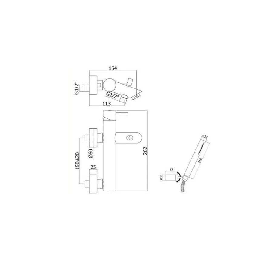 Paffoni - Ammehana‑sarja LIGHT, harjattu kulta