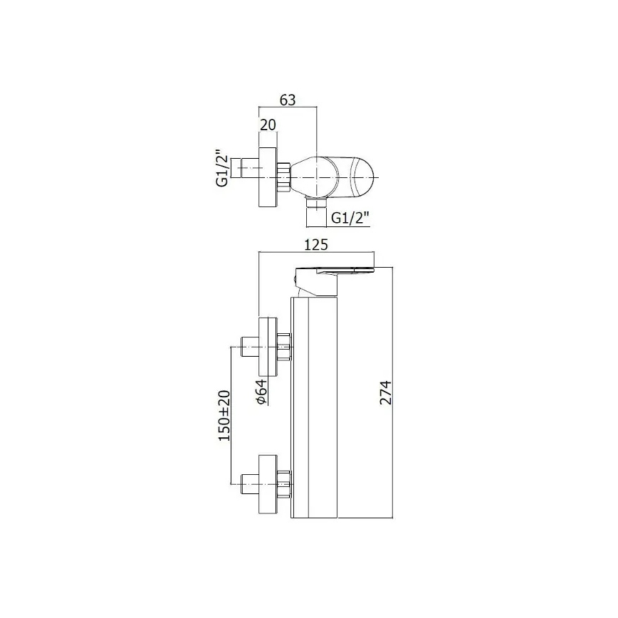 Paffoni - CANDY-ammehana, kiiltävä kromi
