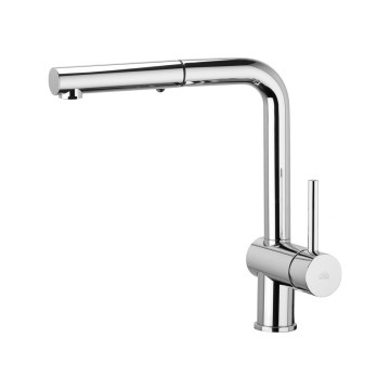 Paffoni - Keittiöhana ulosvedettävällä suihkupäällä LIGHT 29,2 cm kiiltävä kromi