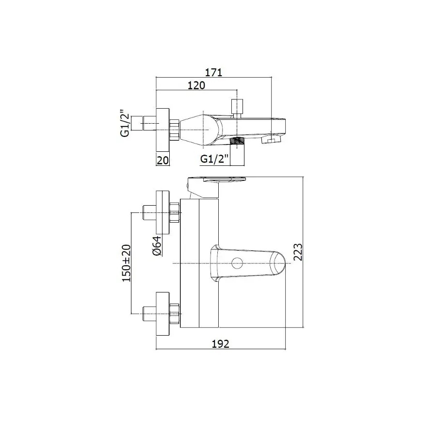 Paffoni - Kylpyammehana CANDY kiiltävä kromi