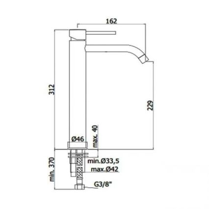 Paffoni - Lavuaarihana LIGHT EXCLUSIVE harjattu kulta