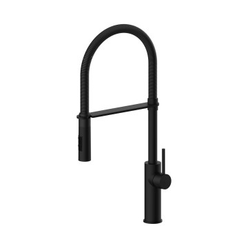 Paffoni - LIGHT keittiöhana vedettävällä suihkupäällä 52,5 cm musta