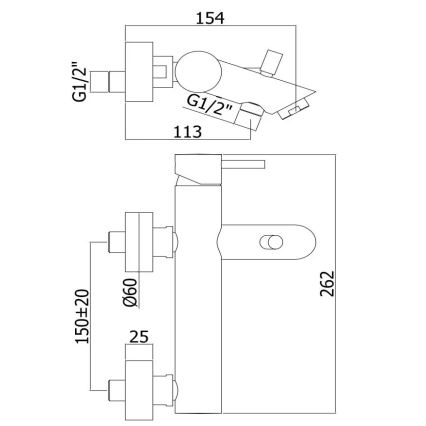 Paffoni - LIGHT kylpyammeen hanasarja, kiiltävä kromi