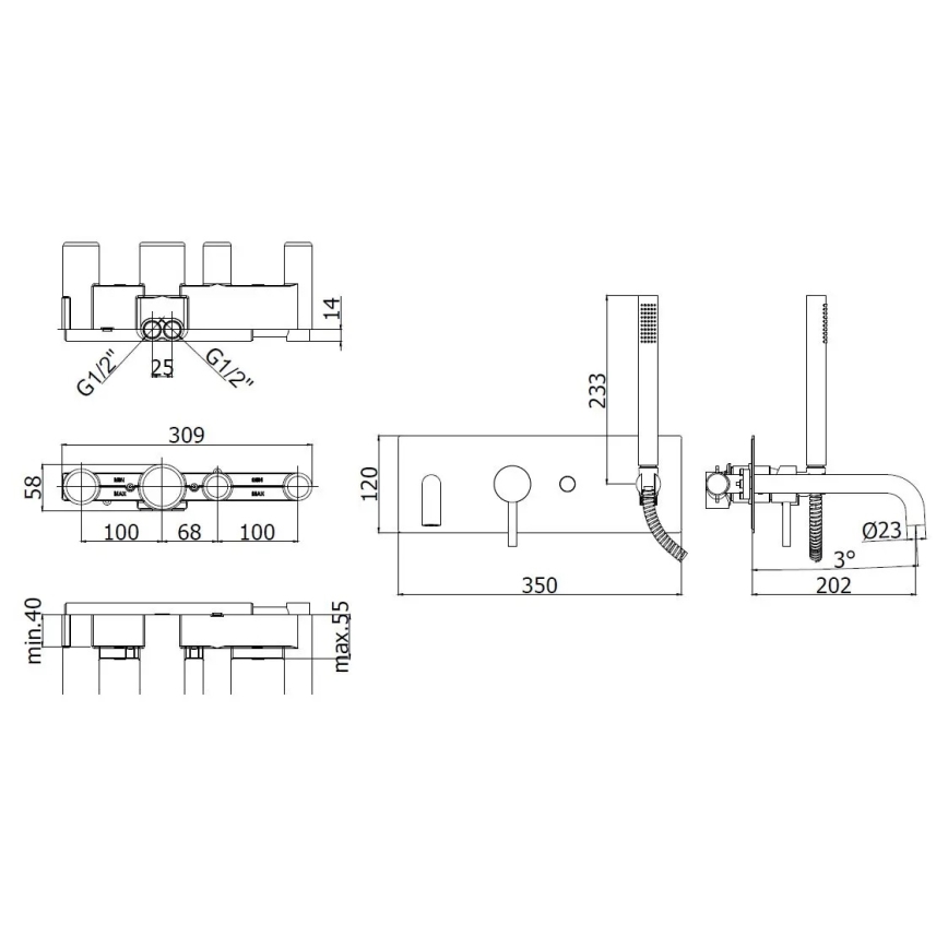 Paffoni - LIGHT-kylpysarja, kiiltävä kromi
