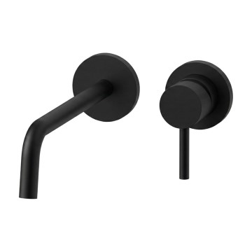 Paffoni - LIGHT seinään asennettava pesuallashana, musta