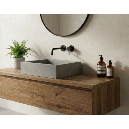 Paffoni - LIGHT seinään asennettava pesuallashana, musta