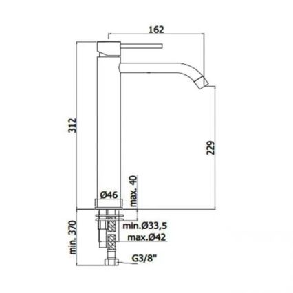 Paffoni - Pesuallashana LIGHT musta