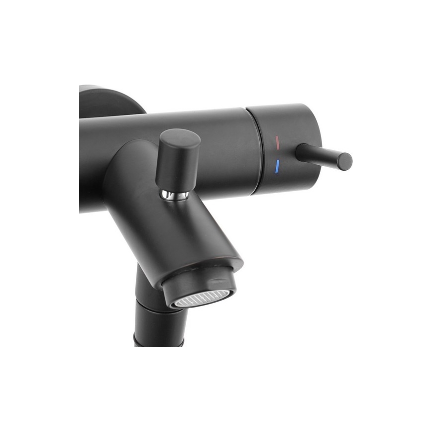 Paffoni - Sisäänrakennettava suihku ROUND musta