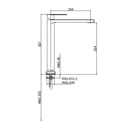 Paffoni - TANGO pesuallashana, ruostumaton teräs