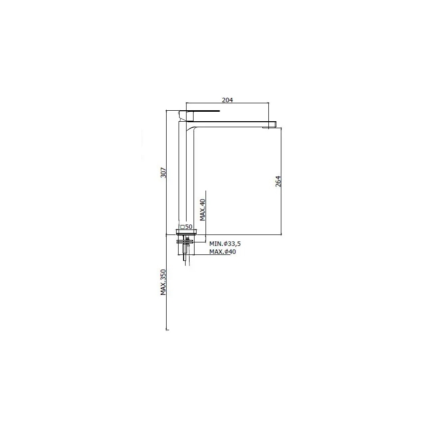 Paffoni - TANGO pesuallashana, ruostumaton teräs