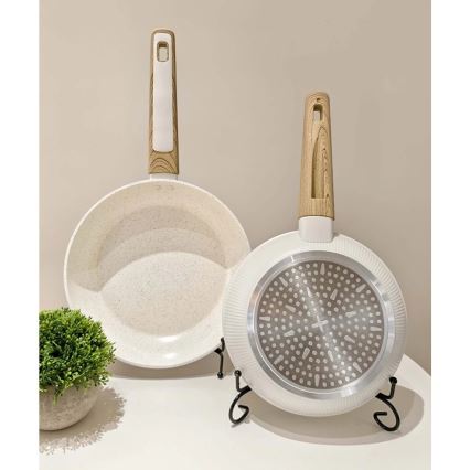 Paistinpannu BIANCO 24 cm, kermanvärinen/ruskea