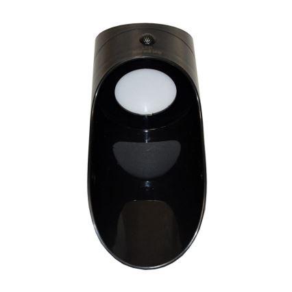 LED aurinkokäyttöinen seinävalaisin anturilla PALESA LED/1W/3,7V IP65 1800 mAh musta