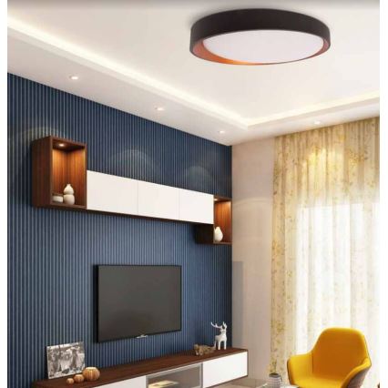 LED-kattovalaisin ADEL LED/40W/230V ø 50 cm musta