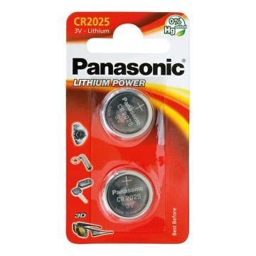 Panasonic - 2 kpl Litium-nappiparisto CR2025 3V 165 mAh