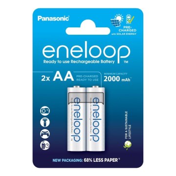 Panasonic - 2 kpl Uudelleenladattava akku AA Eneloop 2000 mAh