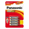 Panasonic - 4 kpl Alkaliparisto AAA Pro Power 1,5V 1200 mAh