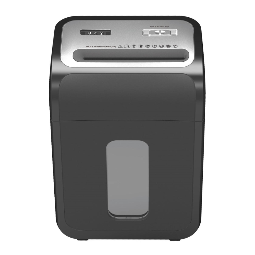 Paperisilppuri A4, 22 l säiliö, 230 V, musta