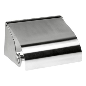 Paperiteline 14x8 cm ruostumaton teräs/hopea