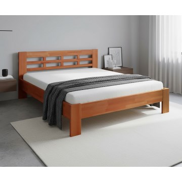 Parivuode massiivipuusta säilytystilalla ANGELA 180x200 cm pähkinä