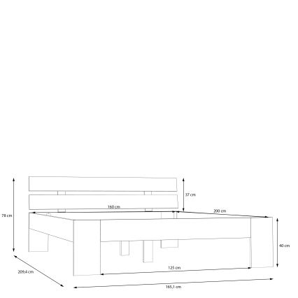 Parivuode PIROA 160x200 cm beige