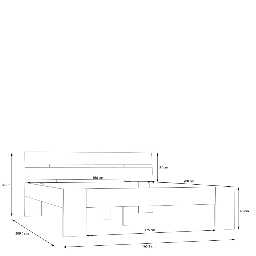 Parivuode PIROA 160x200 cm beige