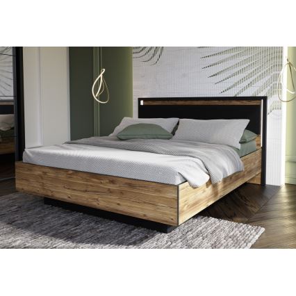 Parivuode säilytystilalla OREN 160x200 cm ruskea/musta