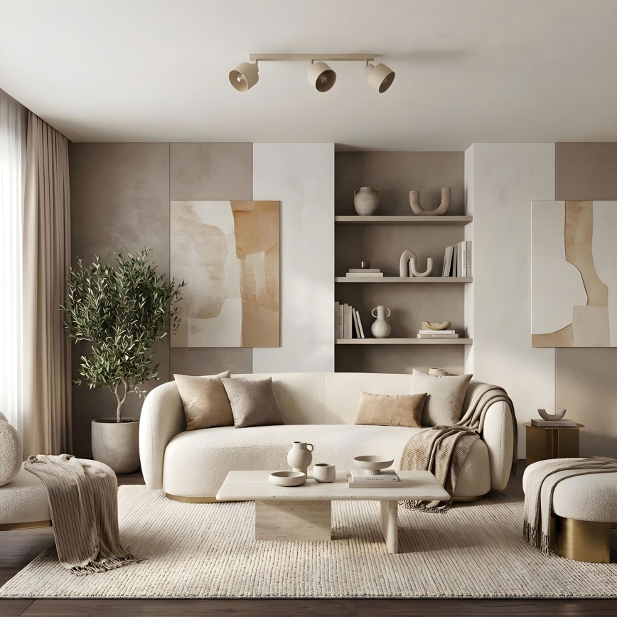 PARKLA-kohdevalaisin 3xE27/15W/230V beige